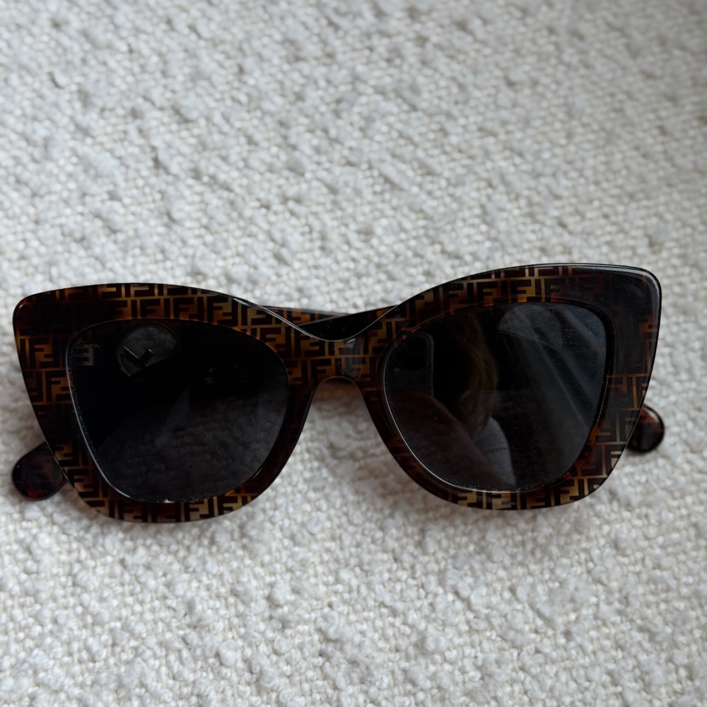 Fendi Brown Patterned Sunglasses